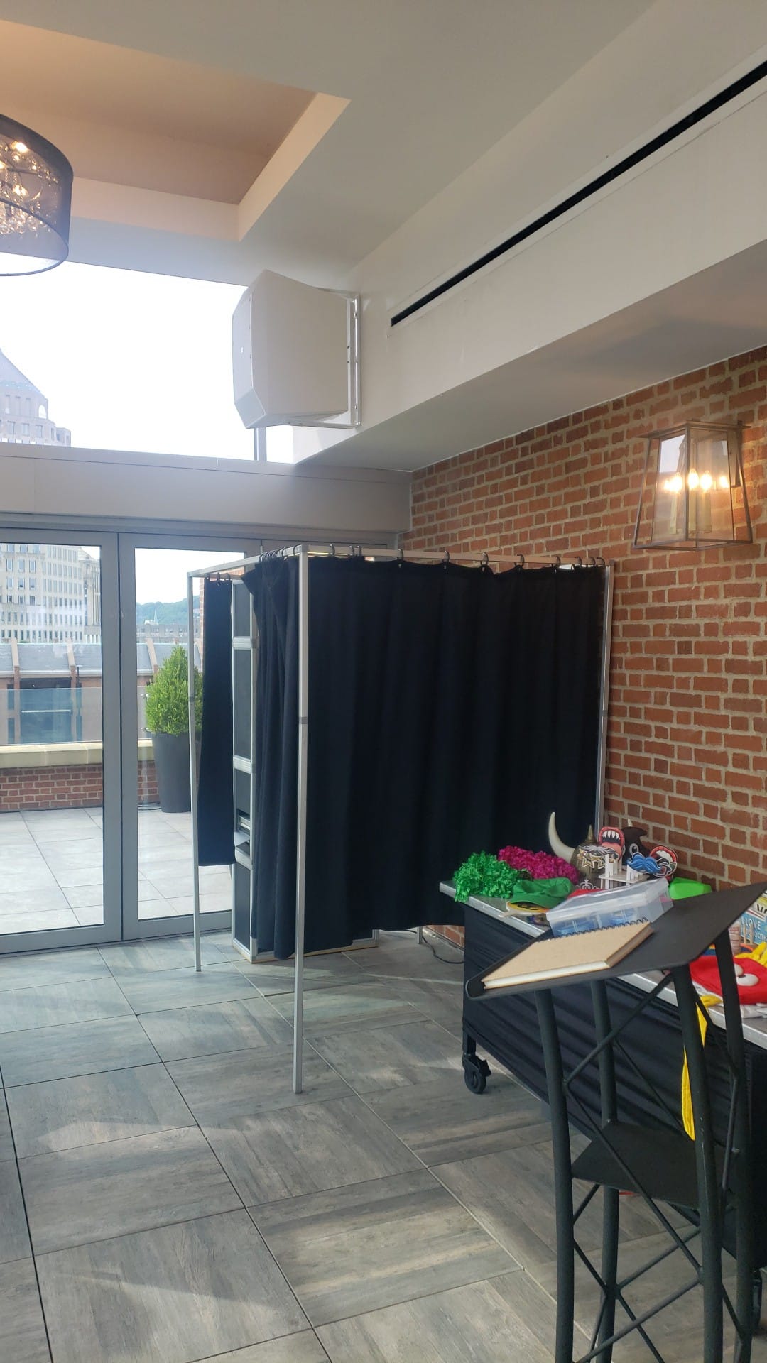 Enclosed photo booth rental at Lytle Park Hotel Cincinnati wedding